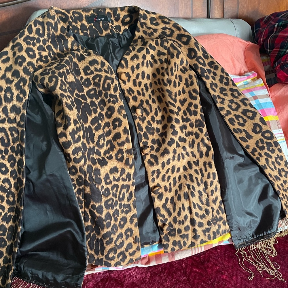 Leopard cape jacket!